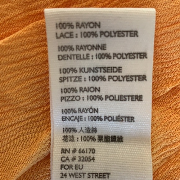 NWT $68 FREE PEOPLE Home Again Cami Crop Top Medium Light Orange Off Shoulder - Picture 11 of 13